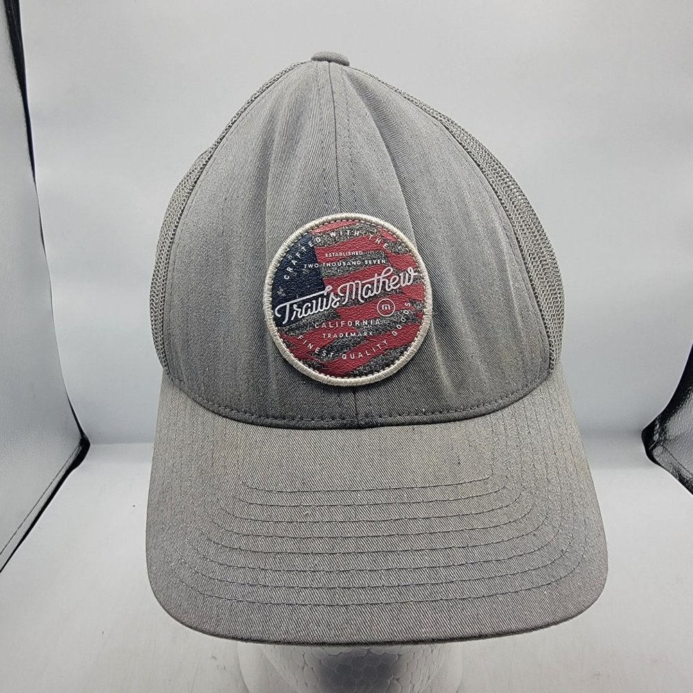 Travis Mathew Gray Snapback Adjustable Trucker Cap Hat Golf California
